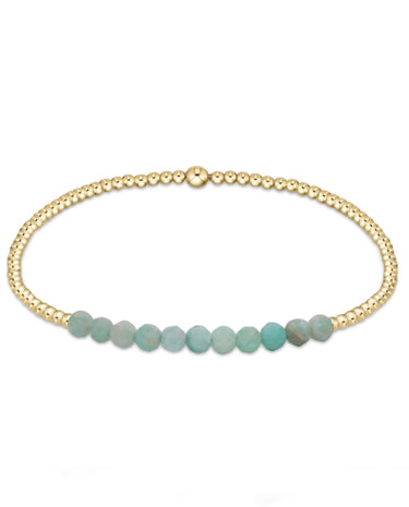 enewton design Gold Bliss 2mm Bead Bracelet - Amzonite available at The Good Life Boutique