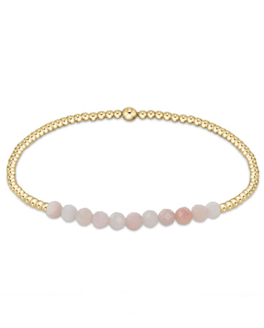 enewton design Gold Bliss 2mm Bead Bracelet - Pink Opal available at The Good Life Boutique