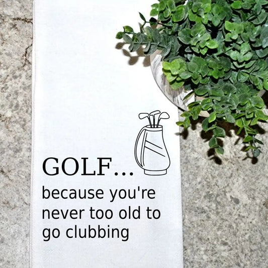 Geez Louise Goods Golf... Because You're Never Too Old To Go Clubing available at The Good Life Boutique