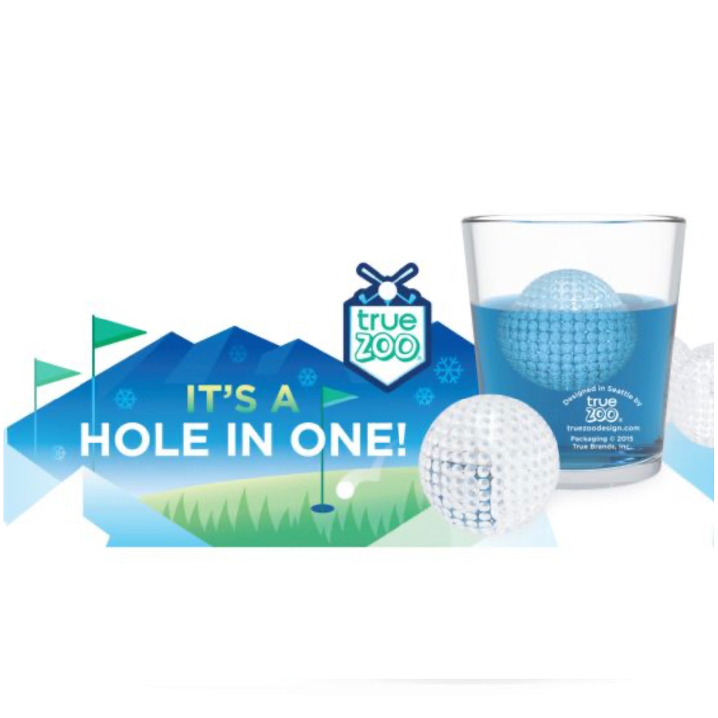 True Brands Golf Ball Silicone Ice Mold By TrueZoo available at The Good Life Boutique