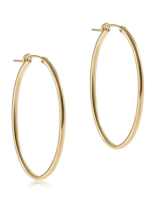 enewton design Oval Gold 2" Hoop - Smooth available at The Good Life Boutique