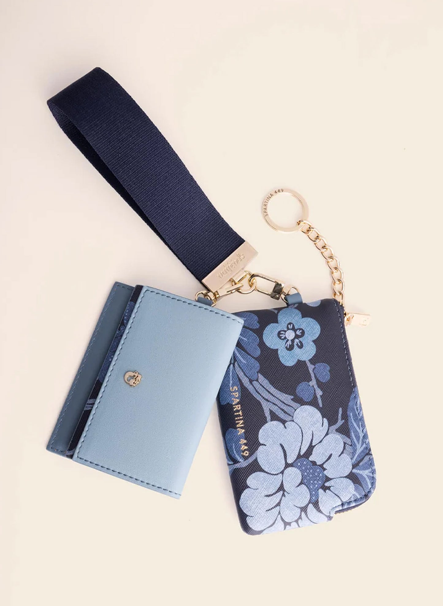 Grab-n-Go Dual Wristlet Japonica Floral Navy