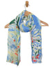 Joy Accessories Green Abstract Coral Scarf 180X90 available at The Good Life Boutique