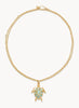 Green Sea Turtle Necklace 31" Amazonite