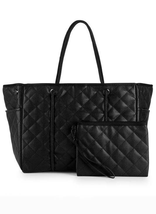 Haute Shore LTD Greyson Solo '24 - Quilted Black Pebbled Vegan Leather available at The Good Life Boutique