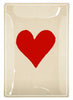 BEN'S GARDEN Red Long Heart Decoupage Glass Tray - 5"X 8" available at The Good Life Boutique