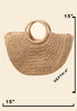Anarchy Street Half Moon Straw Tote Bag - Tan available at The Good Life Boutique