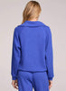 Saltwater Luxe Saltwater Luxe Half Zip Raglan Pullover - Lapis available at The Good Life Boutique
