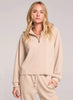 Saltwater Luxe Saltwater Luxe Half Zip Raglan Pullover - Sand available at The Good Life Boutique