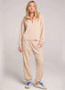 Saltwater Luxe Saltwater Luxe Half Zip Raglan Pullover - Sand available at The Good Life Boutique