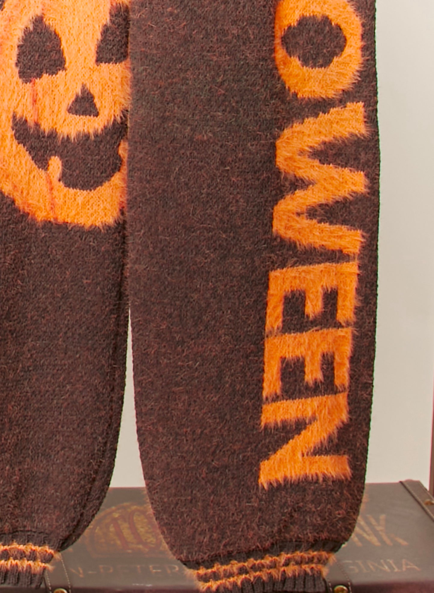 Halloween Pants With Pumpkin Lettering