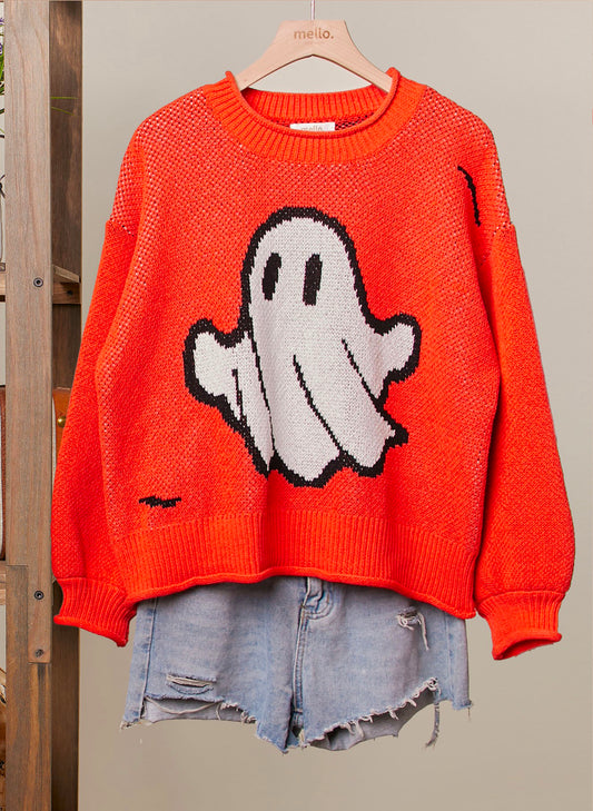 Halloween Spooky Face Ghost Knit