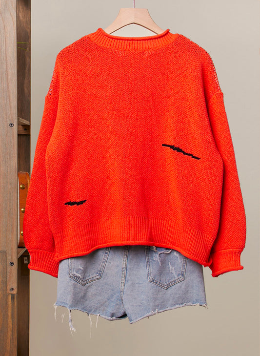 Halloween Spooky Face Ghost Knit
