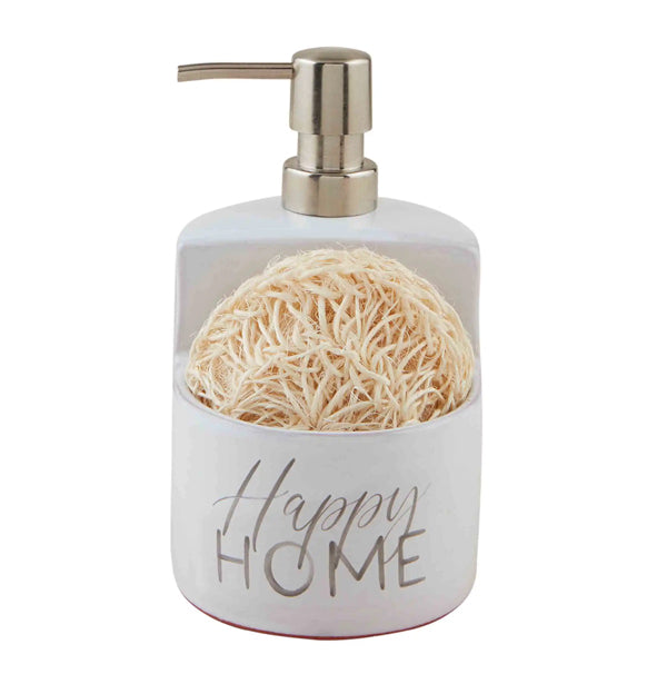 Mud Pie Happy Soap Pump With Sponge available at The Good Life Boutique