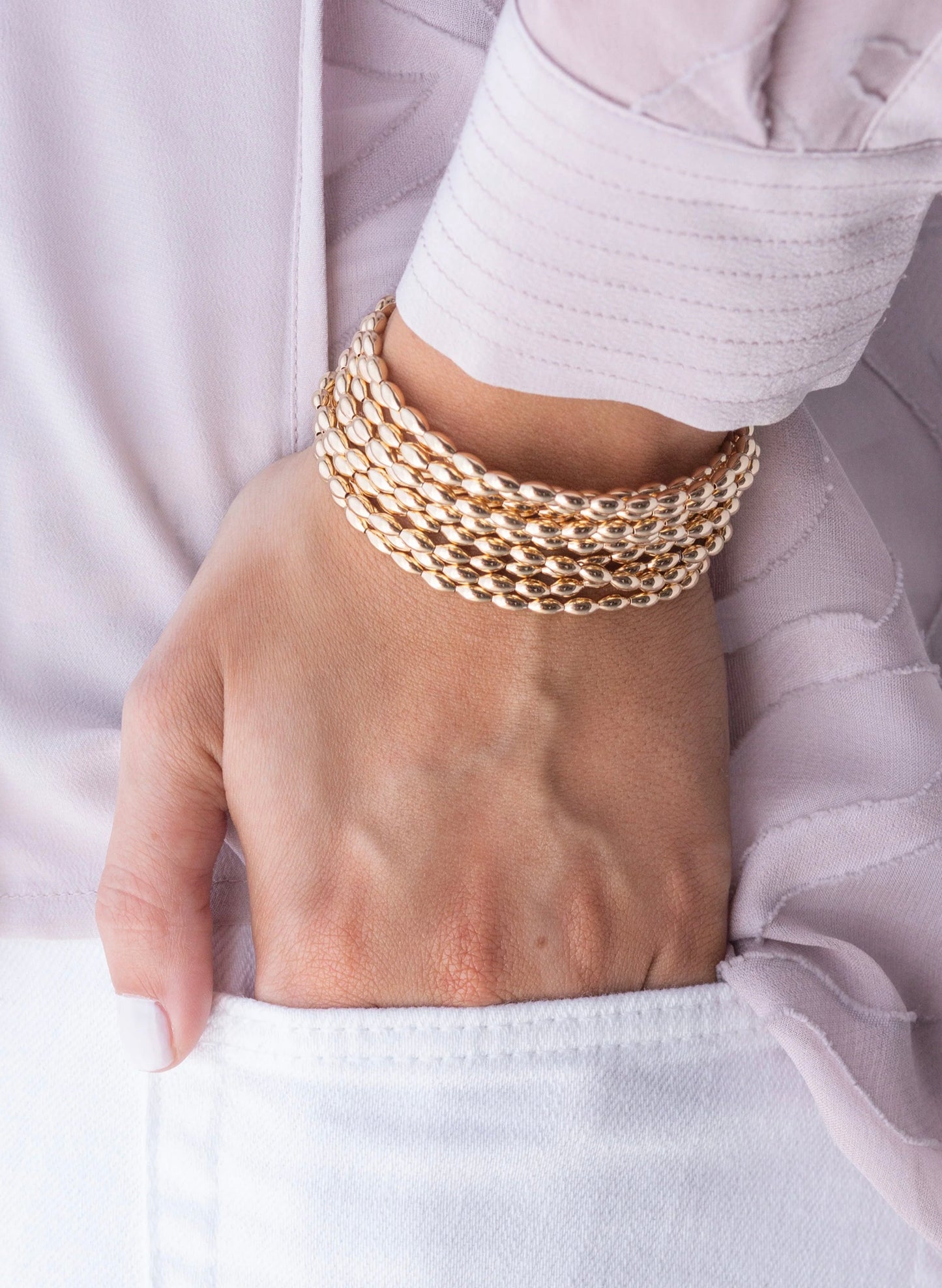 enewton design Harmony Small Gold Bead Bracelet available at The Good Life Boutique