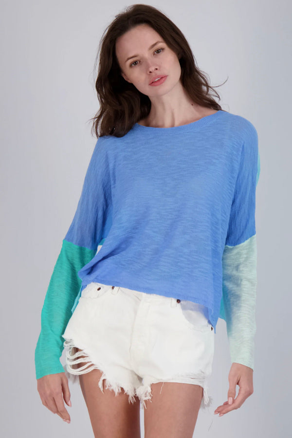Stitchdrop High Tide Sweater - Lake available at The Good Life Boutique
