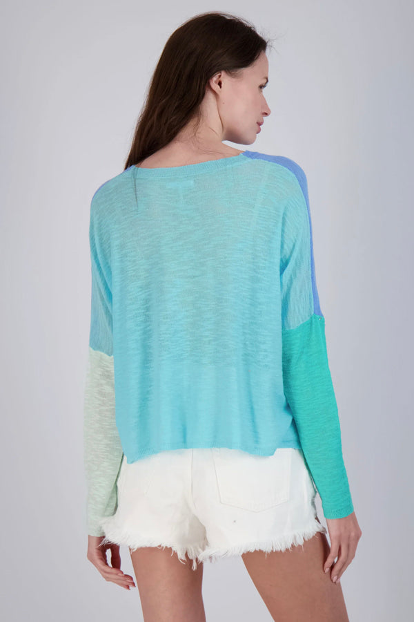 Stitchdrop High Tide Sweater - Lake available at The Good Life Boutique