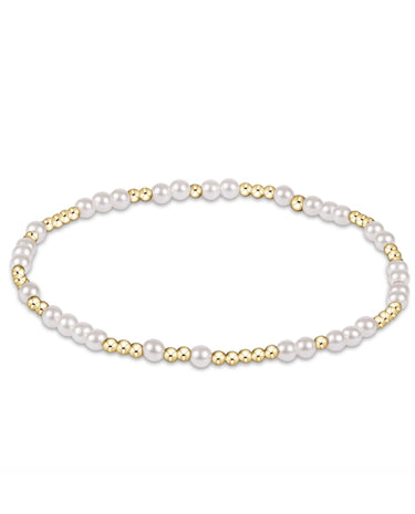 enewton design Hope Unwritten 3mm Bead Bracelet - Pearl available at The Good Life Boutique