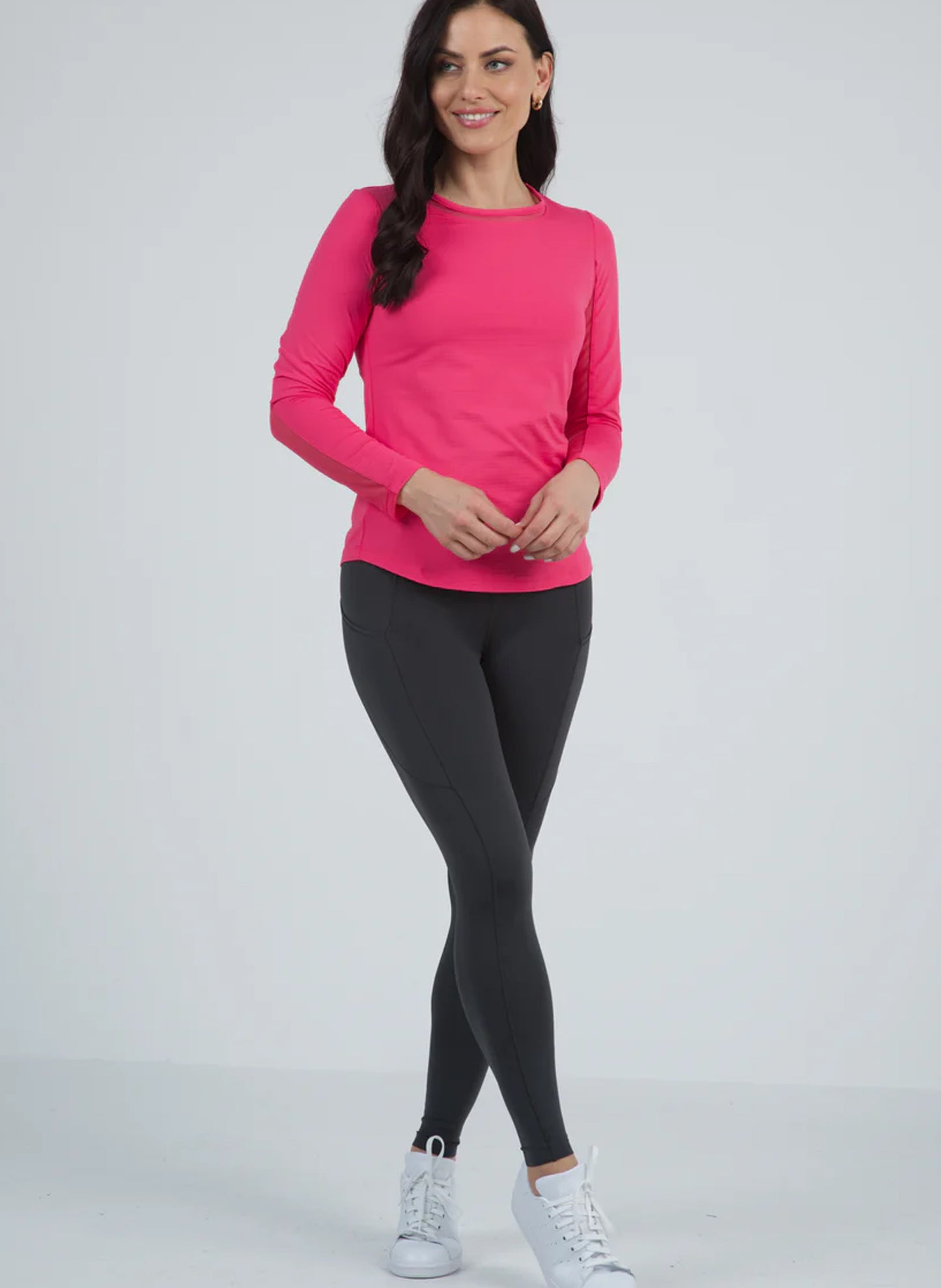 IBKUL Performance Legging - Charcoal available at The Good Life Boutique