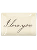 BEN'S GARDEN I Love You. I Love You. Decoupage Glass Tray 4" x 6" available at The Good Life Boutique