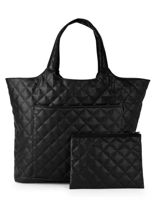 Haute Shore LTD Icon Solo Zip - Black Quilted Vegan Pebbled Leather available at The Good Life Boutique