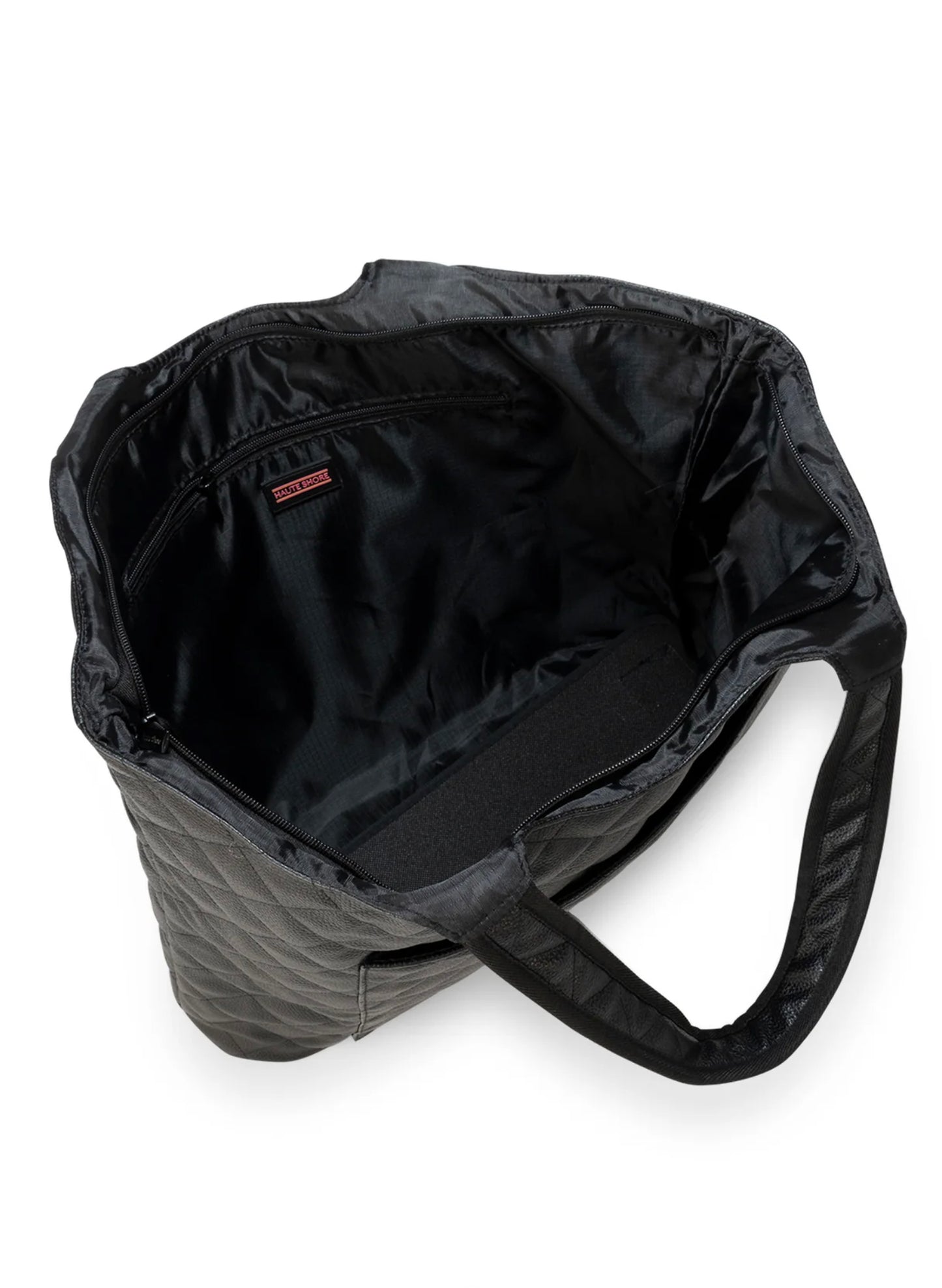 Haute Shore LTD Icon Solo Zip - Black Quilted Vegan Pebbled Leather available at The Good Life Boutique