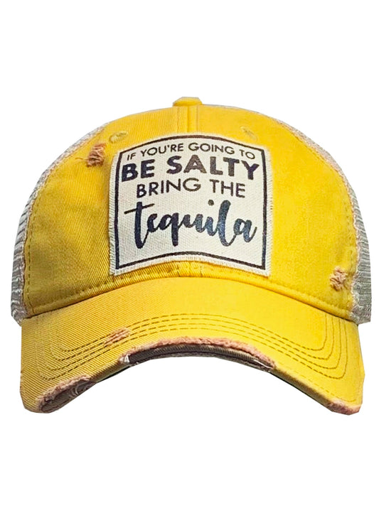 Vintage Life If You're Going To Be Salty Bring... Distressed Trucker Cap available at The Good Life Boutique