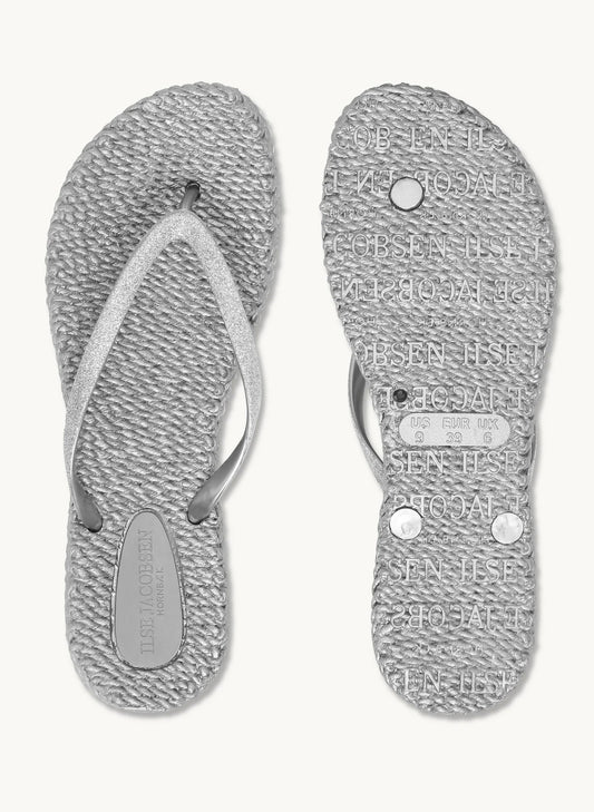 Lines of Denmark Ilse Jacobsen - Cheerful Flip-flops - Silver available at The Good Life Boutique