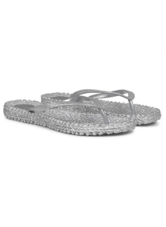 Lines of Denmark Ilse Jacobsen - Cheerful Flip-flops - Silver available at The Good Life Boutique