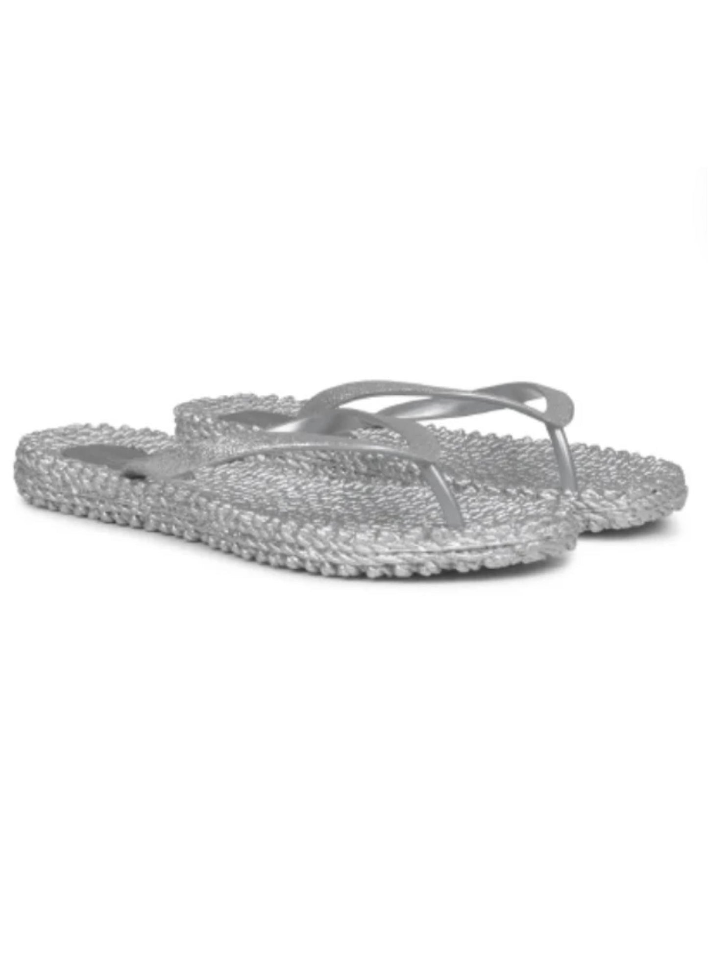 Lines of Denmark Ilse Jacobsen - Cheerful Flip-flops - Silver available at The Good Life Boutique