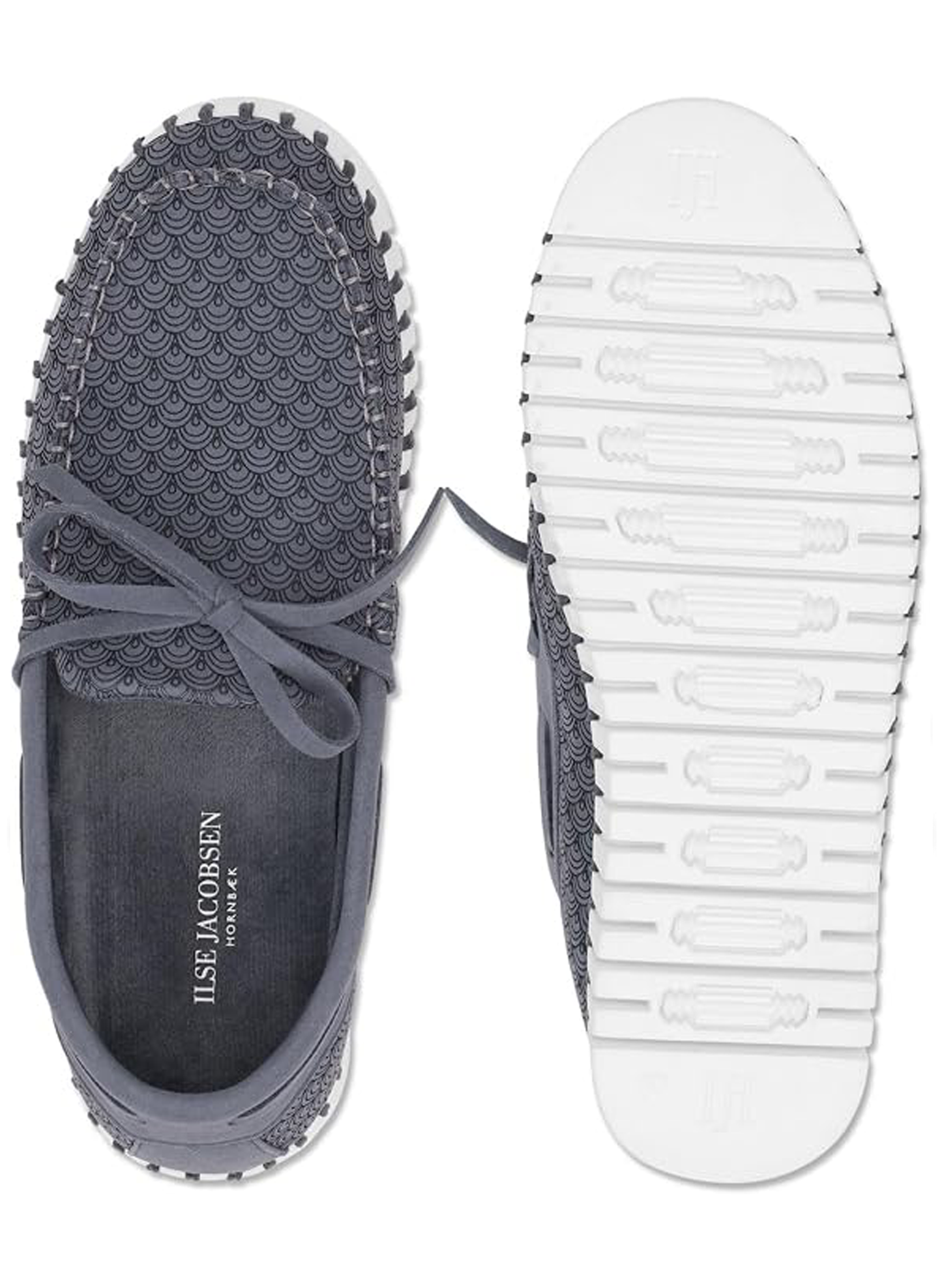 Ilse Jacobsen Tulip 3074 Shoe W/Laces - Grey Blue