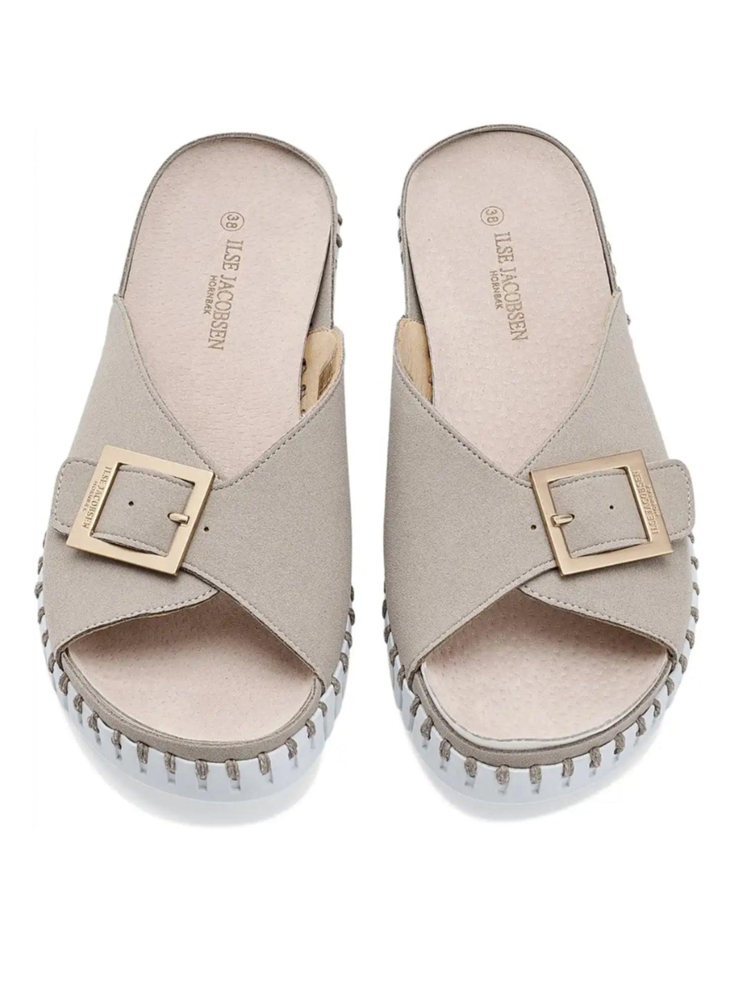 Ilse Jacobsen Tulip One Buckle W/White Sole - Atmosphere