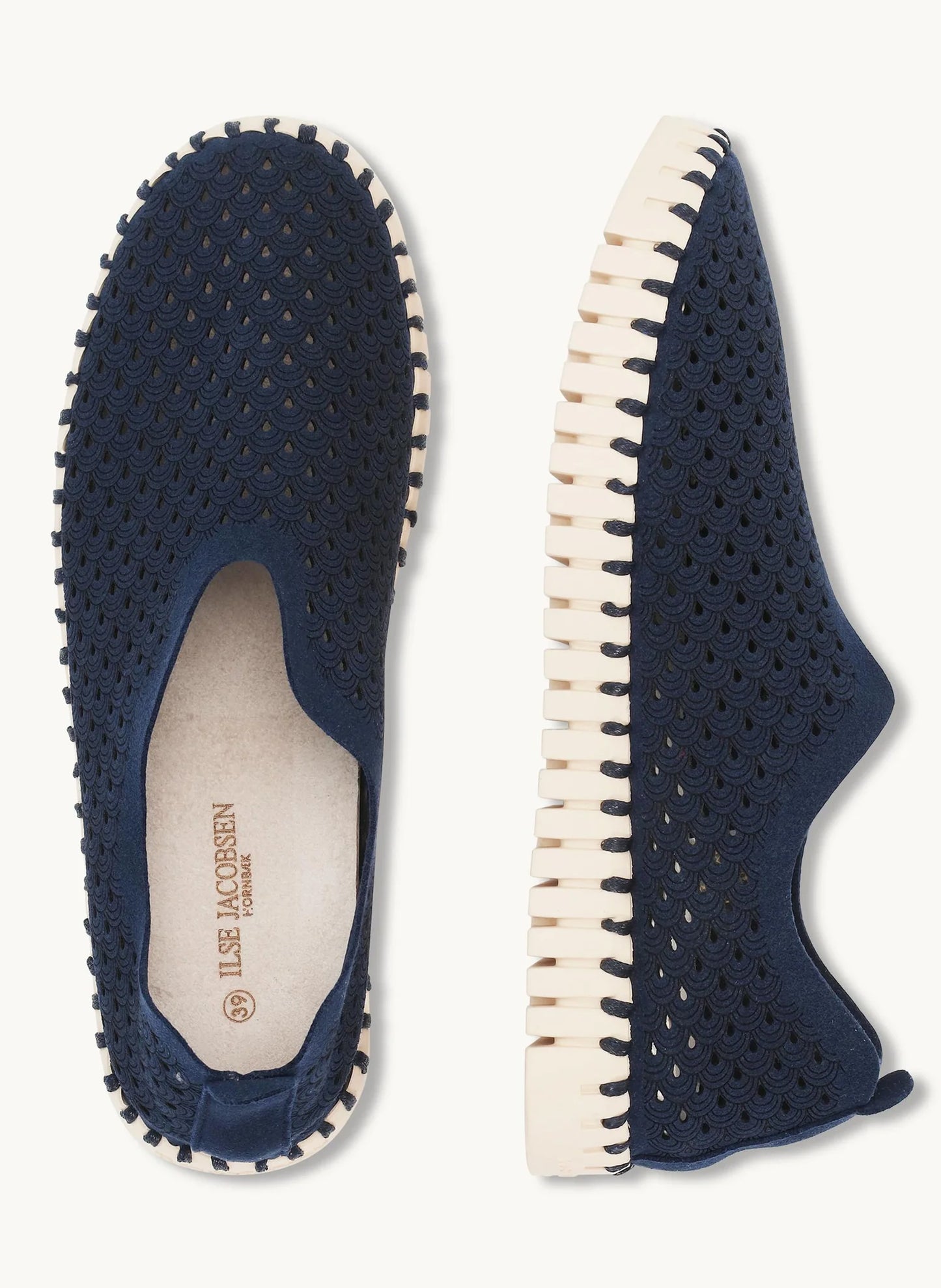 Ilse Jacobsen Tulip Slip-on with White Sole - Dark Indigo