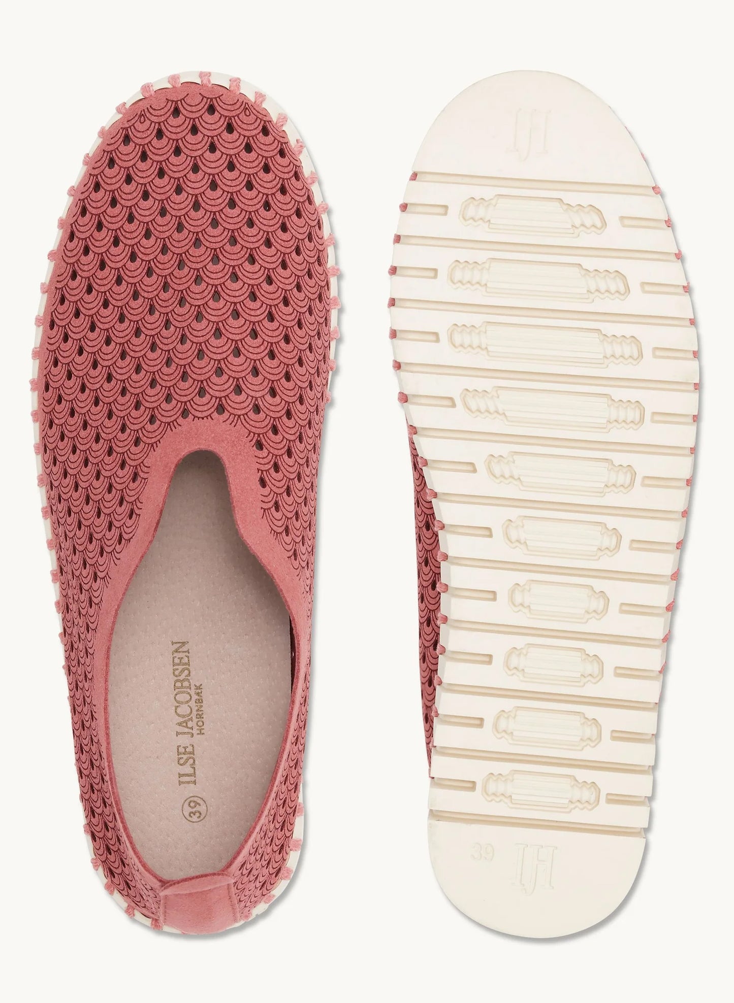 Ilse Jacobsen Tulip Slip-on with White Sole - Rouge