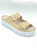 Lines of Denmark Ilse Jacobsen Two Strap Platform Sandal- Platin available at The Good Life Boutique