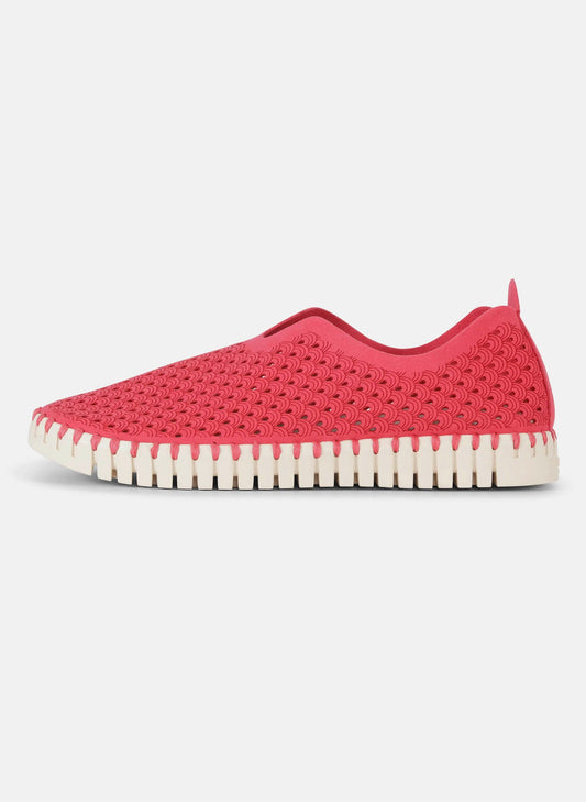 Lines of Denmark Ilse Jacobsen Tulip Slip-on with White Sole - Viva Magenta available at The Good Life Boutique