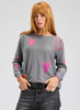 Zaket & Plover Zaket & Plover - Intarsia Hearts Sweater - Cloud available at The Good Life Boutique