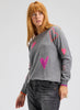 Zaket & Plover Zaket & Plover - Intarsia Hearts Sweater - Cloud available at The Good Life Boutique
