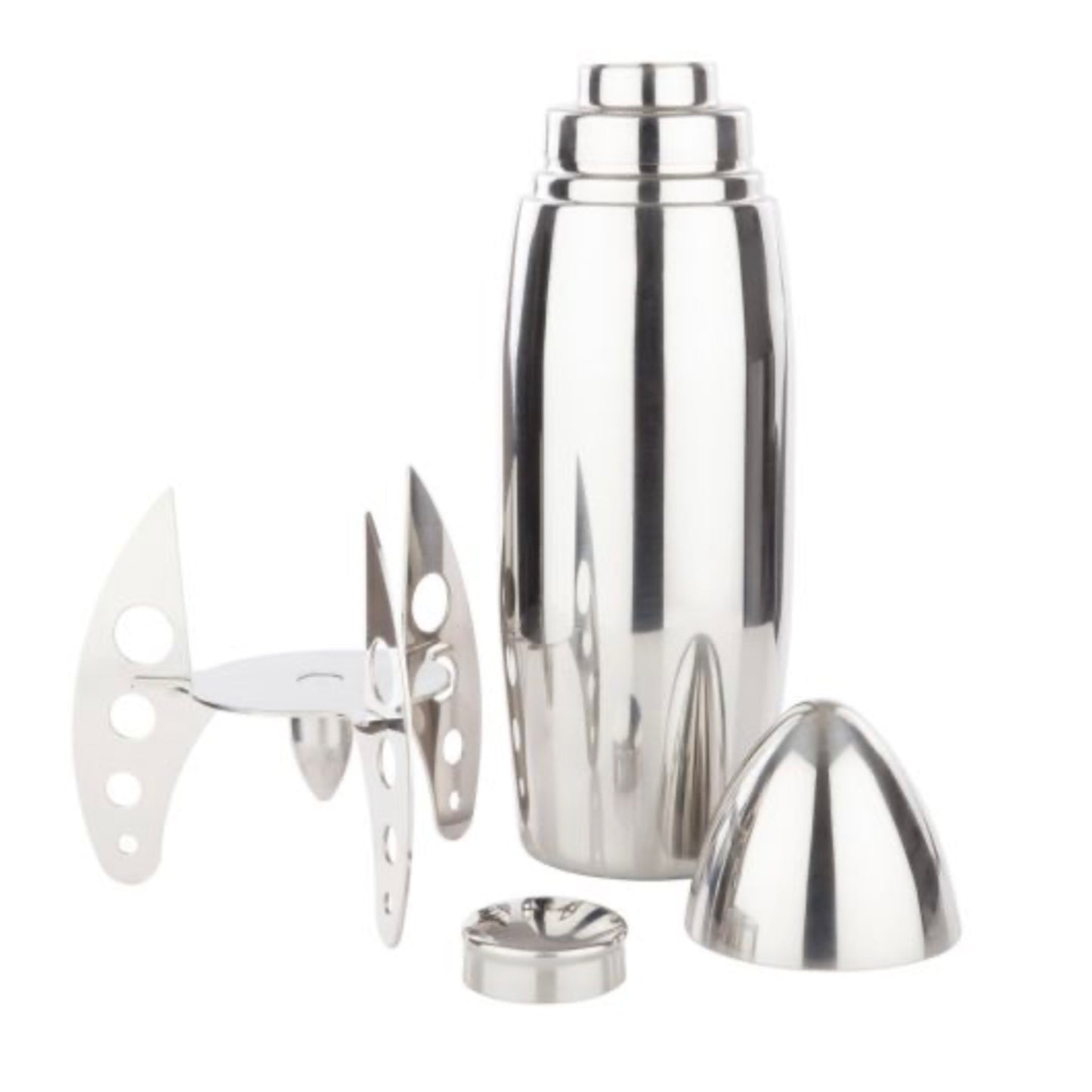 True Brands Irving Rocket Cocktail Shaker Silver Viski available at The Good Life Boutique