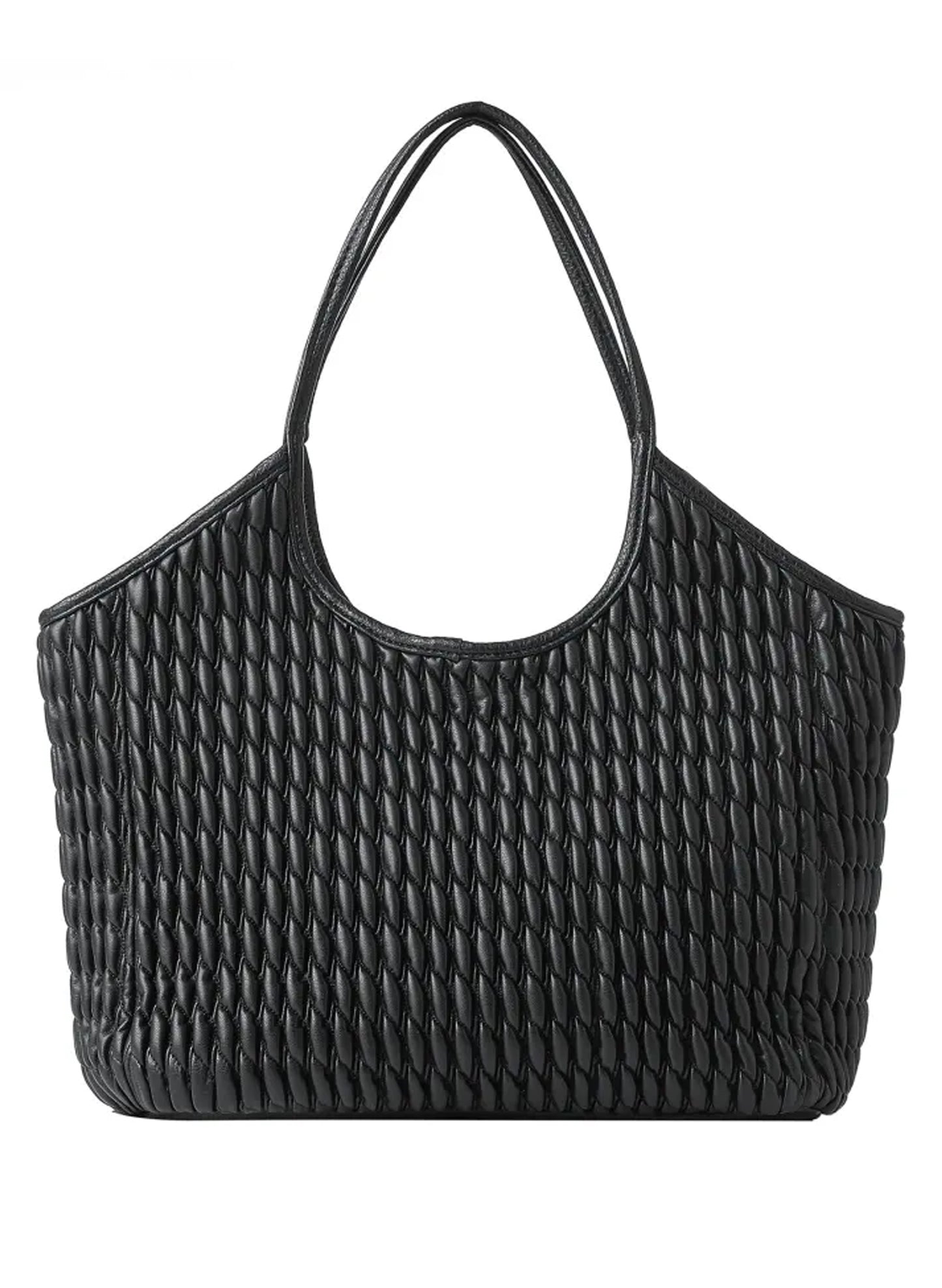 Haute Shore LTD Isla Tote - Jet Vegan Puckered Leather available at The Good Life Boutique