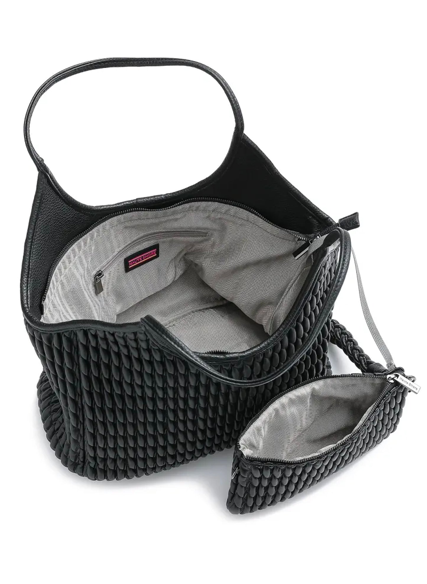 Haute Shore LTD Isla Tote - Jet Vegan Puckered Leather available at The Good Life Boutique