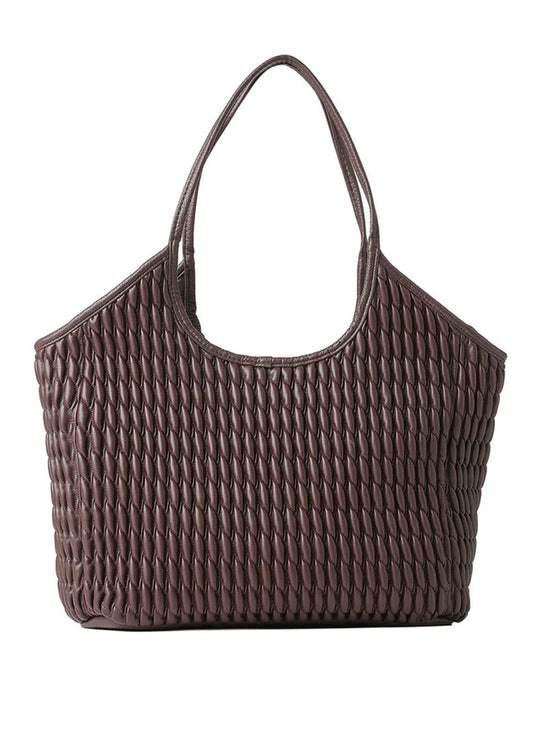 Haute Shore LTD Isla Tote - Chocolate Vegan Puckered Leater available at The Good Life Boutique