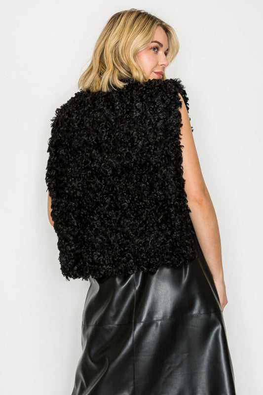 JOH Jacquelina Fur Vest - Black
