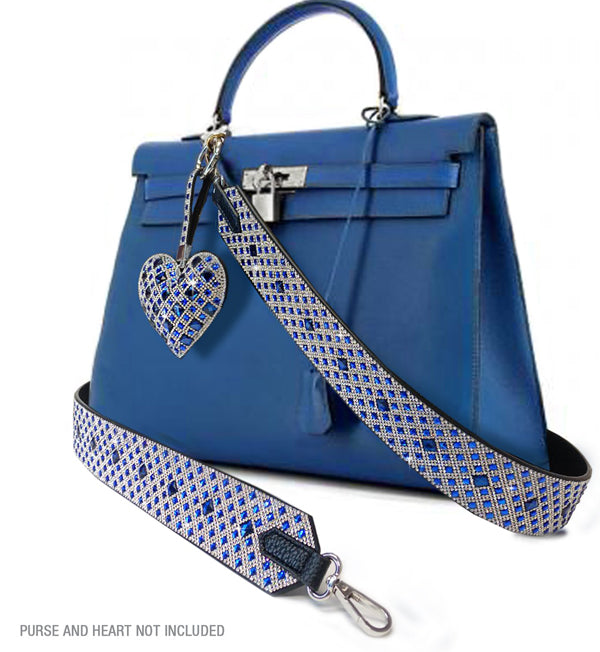JacquelineKent Jacqueline Kent - Royal Ice Bandouliere Crossbody Strap - Sapphire Blue available at The Good Life Boutique