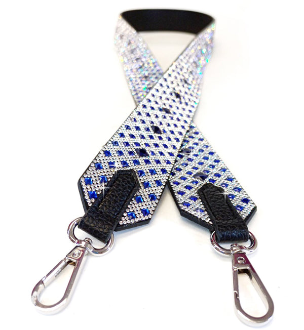 JacquelineKent Jacqueline Kent - Royal Ice Bandouliere Crossbody Strap - Sapphire Blue available at The Good Life Boutique