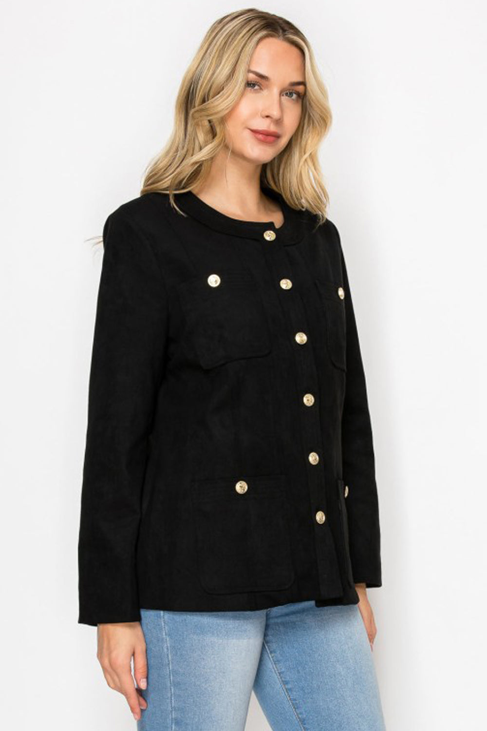 JOH Jadzia Suede Jacket - Black