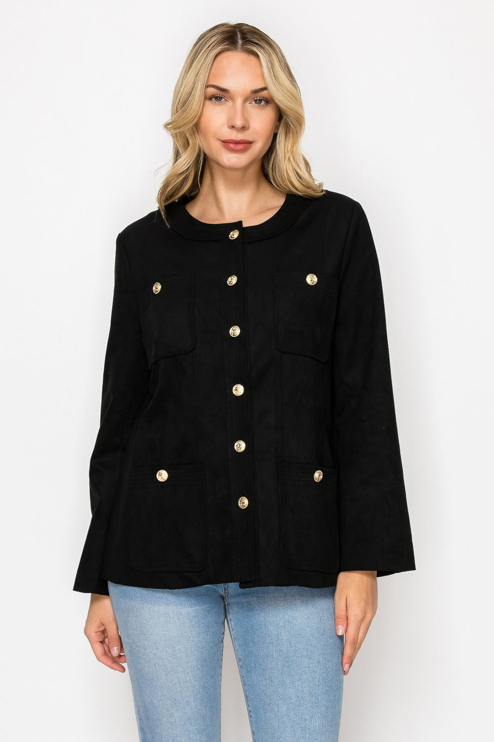 JOH Jadzia Suede Jacket - Black