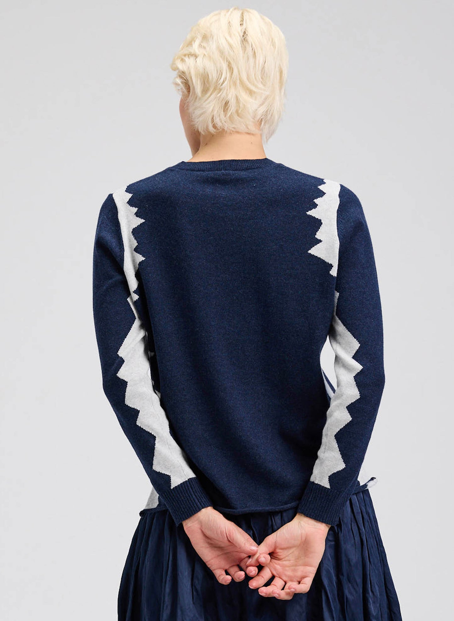 Zaket & Plover Zaket & Plover - Jaggered Sweater - Dk Denim available at The Good Life Boutique