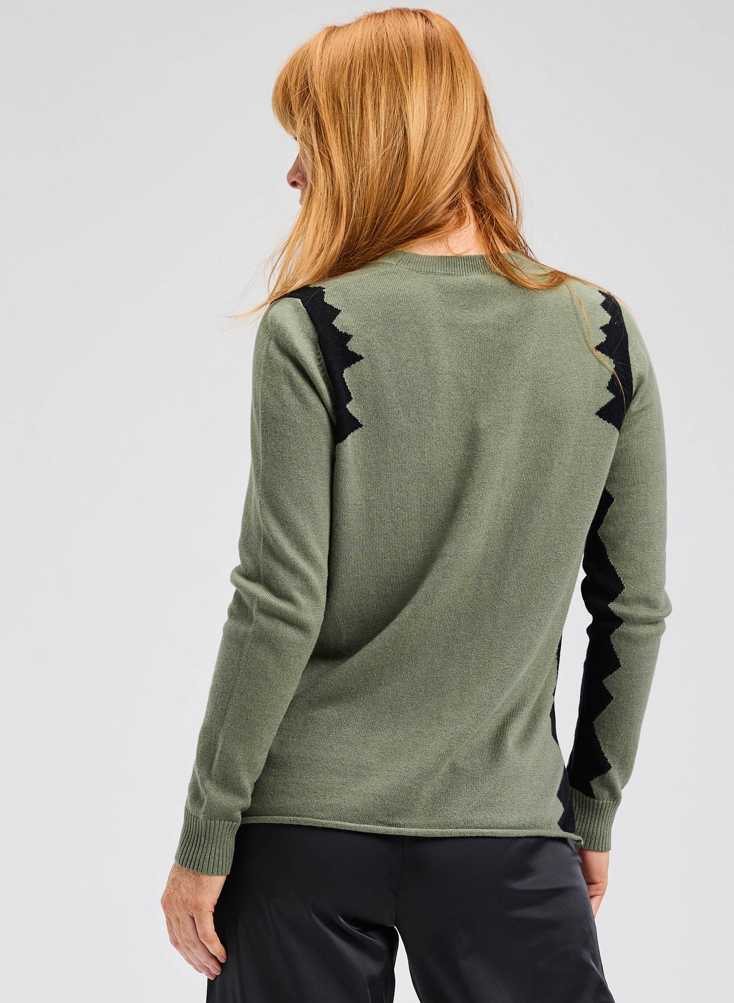 Zaket & Plover Zaket & Plover - Jaggered Sweater - Sage available at The Good Life Boutique