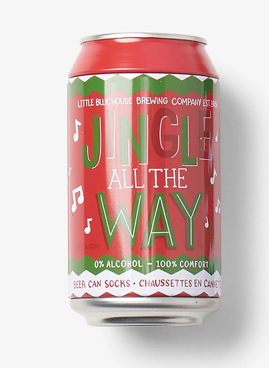 Jingle All The Way Beer Can Sock - Green